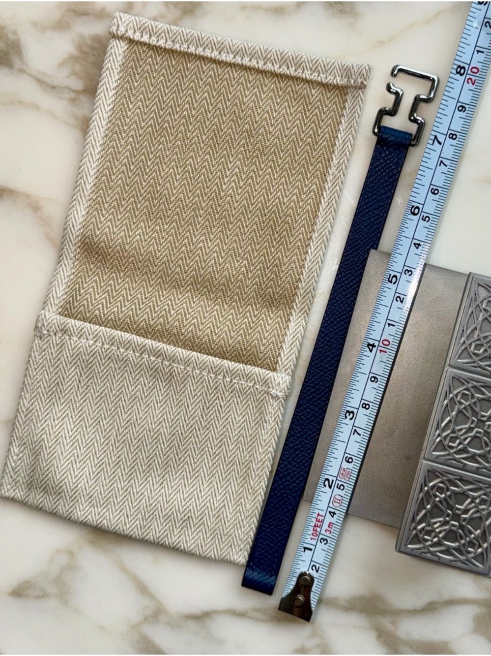 Hermes New Tonight Navy Leather Bracelet (T5) - Picture 4 of 4